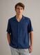 Blue short-sleeve pure lyocell shirt, regular fit_0