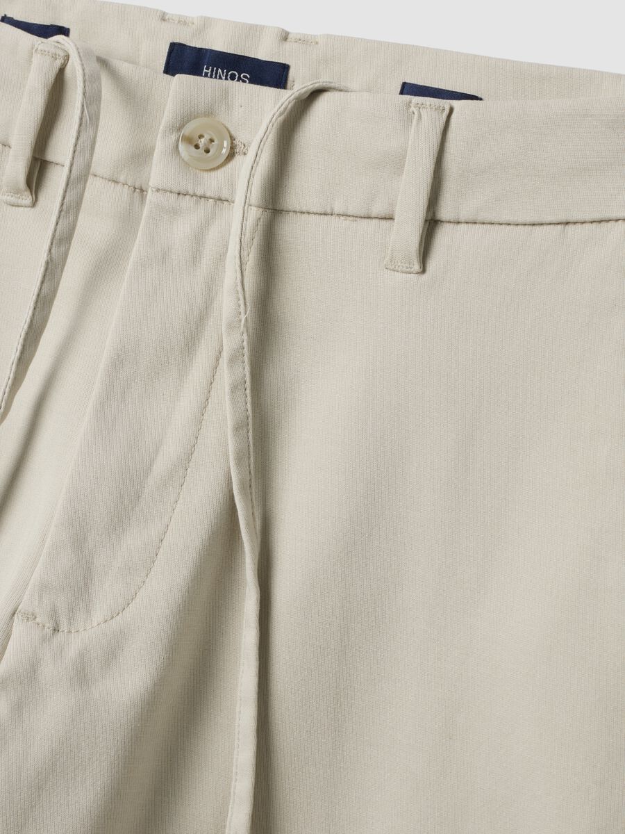 Grey slim-fit chino trousers in lyocell and stretch cotton_1