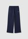 Blue jogger trousers in regular fit cotton blend_4