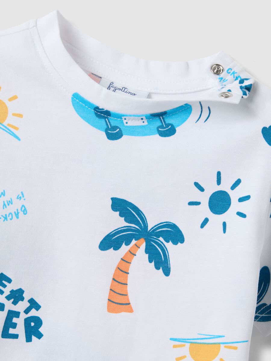 T-shirt in puro cotone multicolor da bimbo regular fit con stampe_3