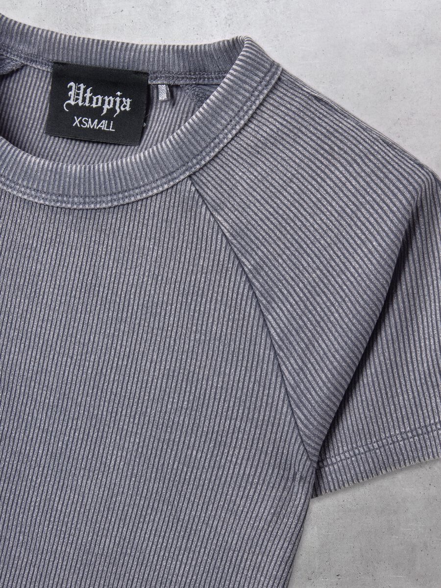 Ribbed Perfect T-shirt Vintage Grey_5