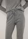 Grey organic cotton and viscose blend pyjamas with teddy bear print_3