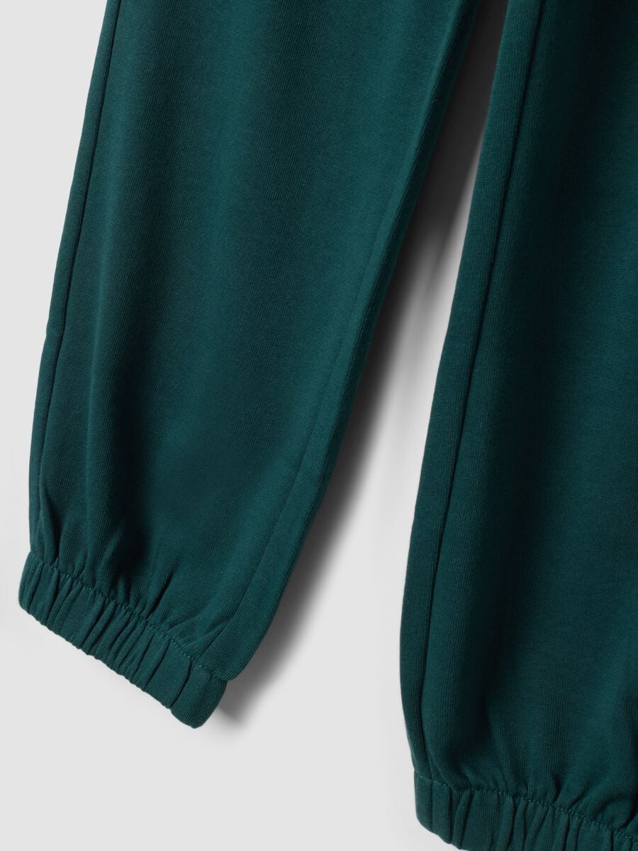 Pantaloni jogger verdi in misto cotone e viscosa_2