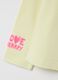Girls' yellow cotton-blend T-shirt with regular fit print_2