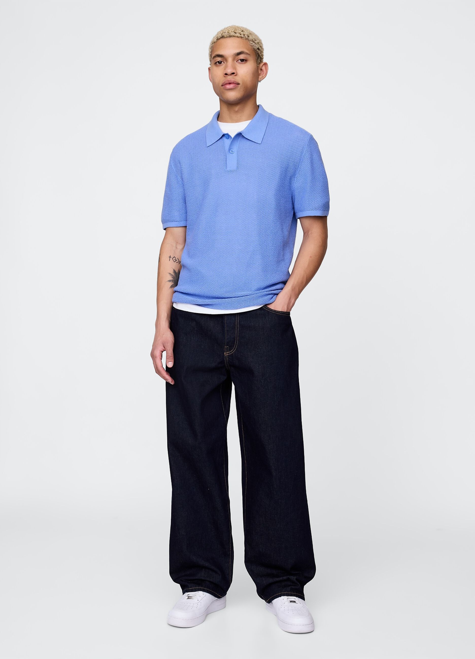 OVS Light Blue Short Sleeve Polo