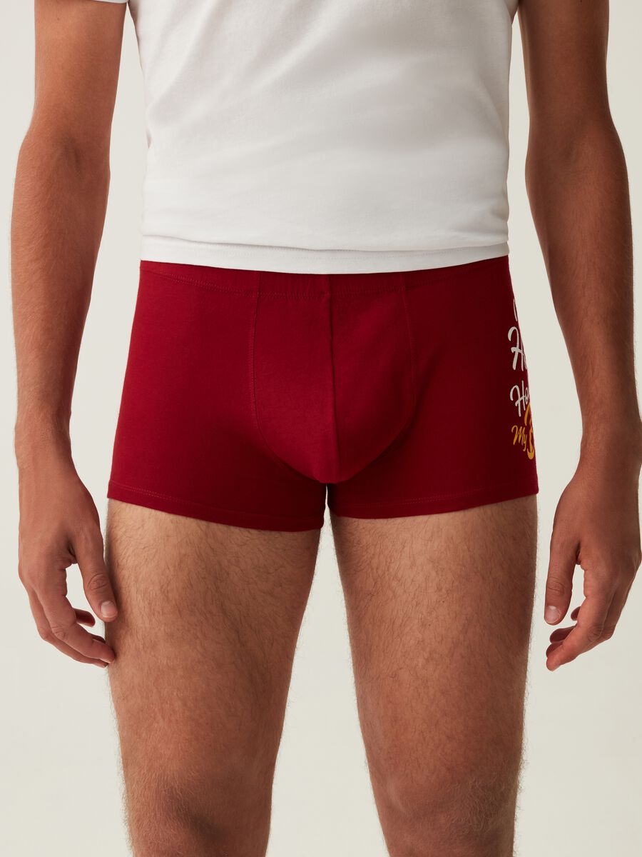 Boxer in cotone con stampa natalizia_1
