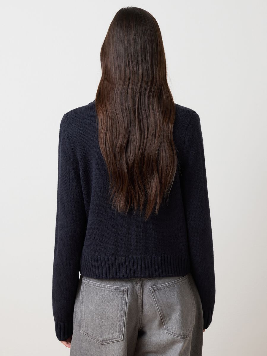Cardigan blu regular fit_3
