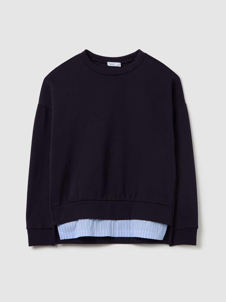 Sweatshirt with layered-effect insert_4