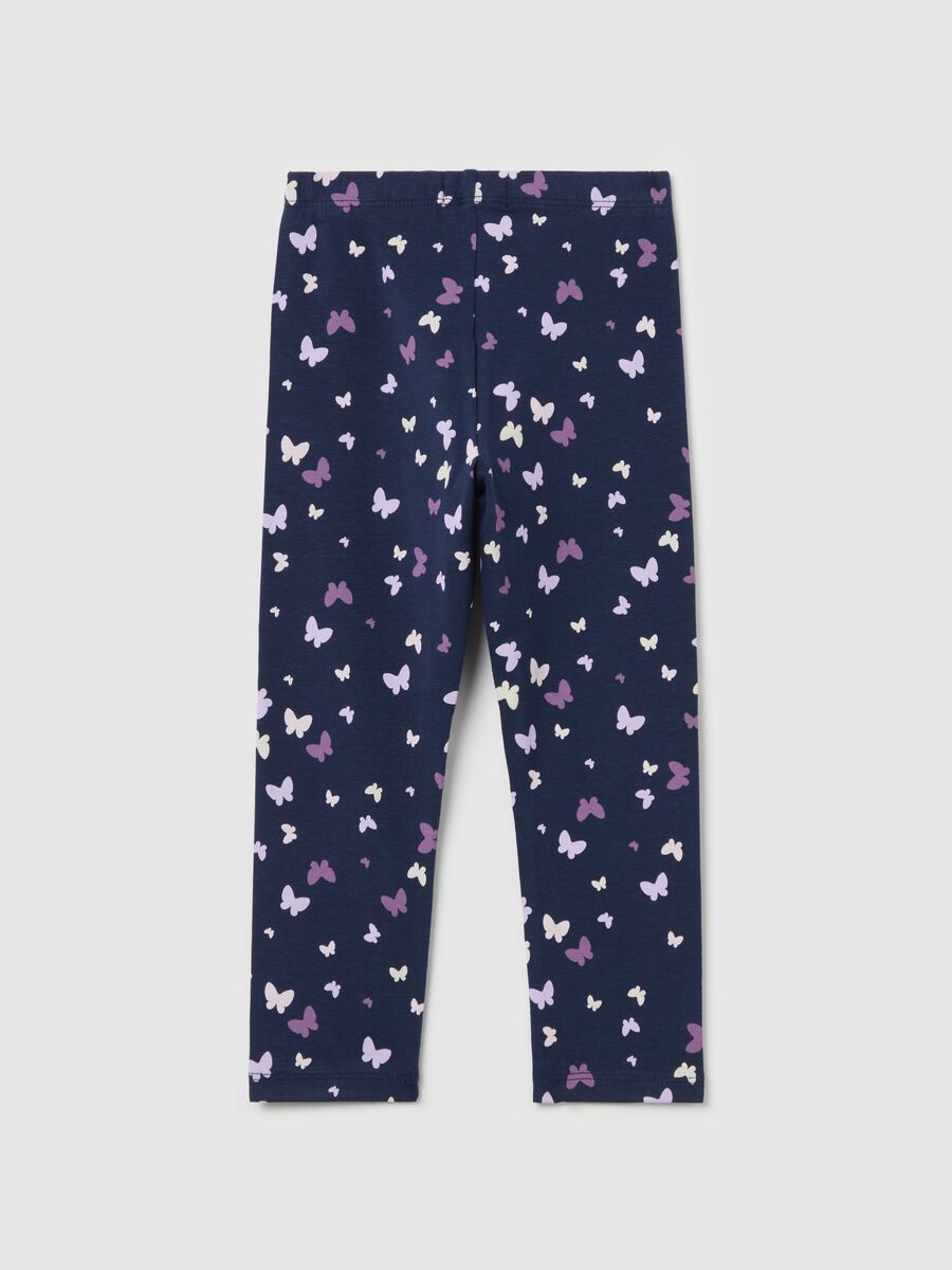 Three-quarter leggings in stretch cotton_1
