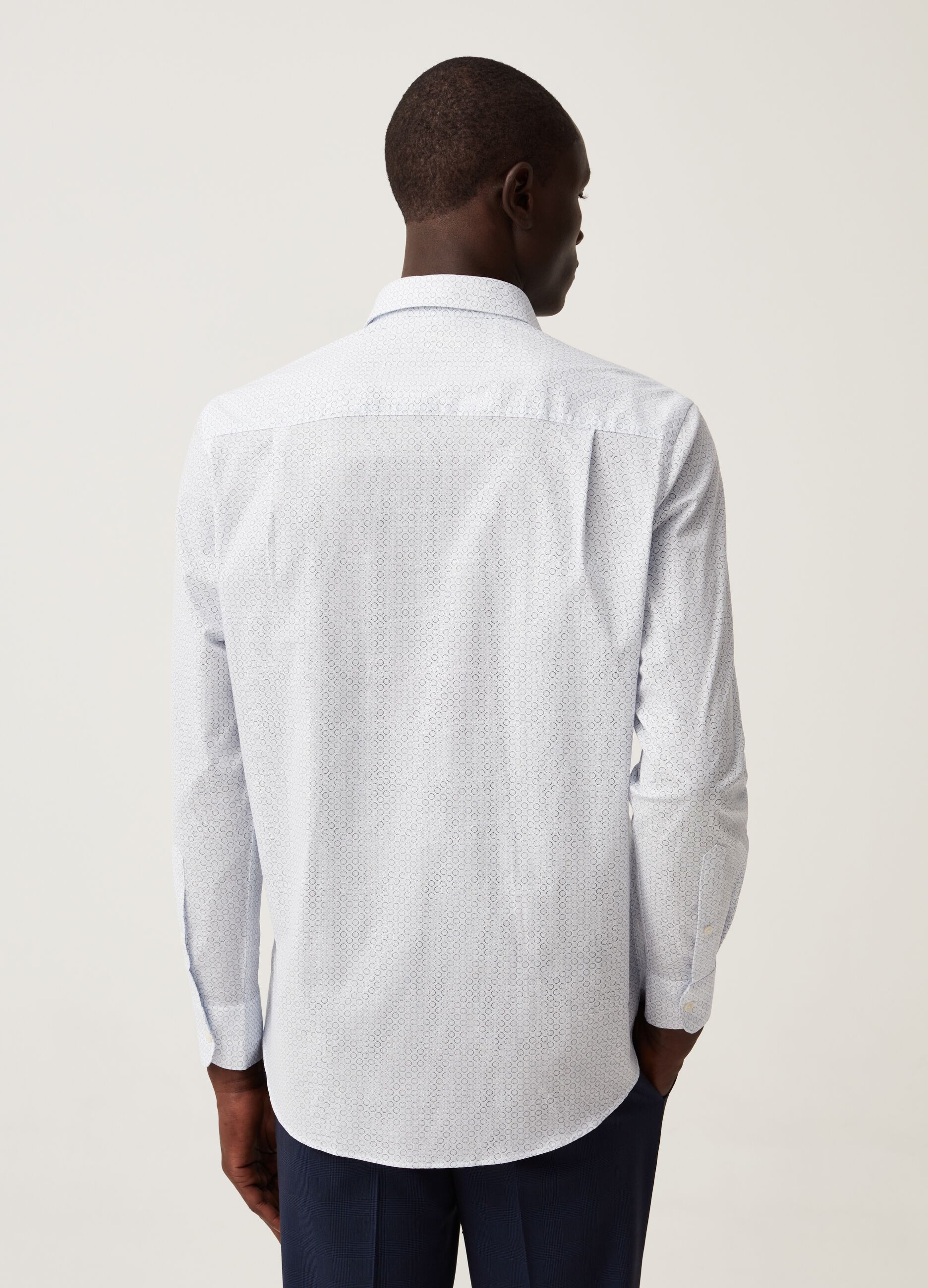 Camicia regular fit con micro fantasia_2