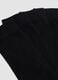 Pack of five black mid-calf socks in stretch organic cotton_2