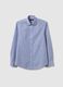 Regular fit blue pure cotton shirt_4