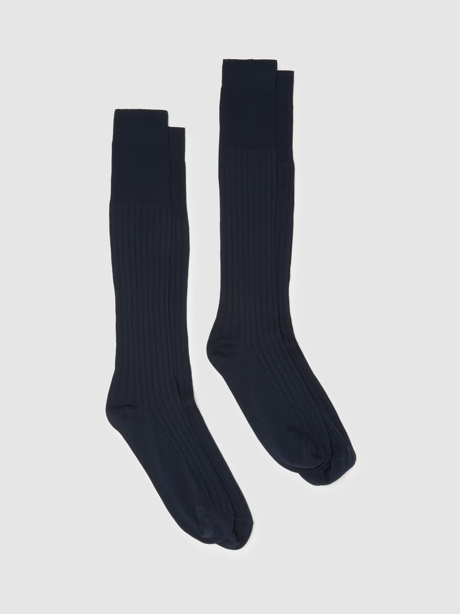 Two-pack blue long socks_0