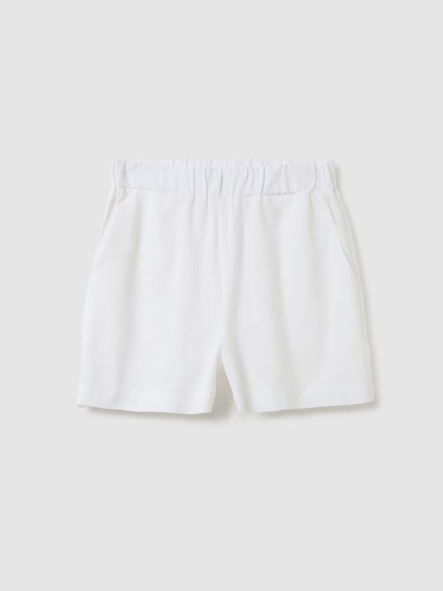 Women's white linen-blend summer suit, regular fit_4