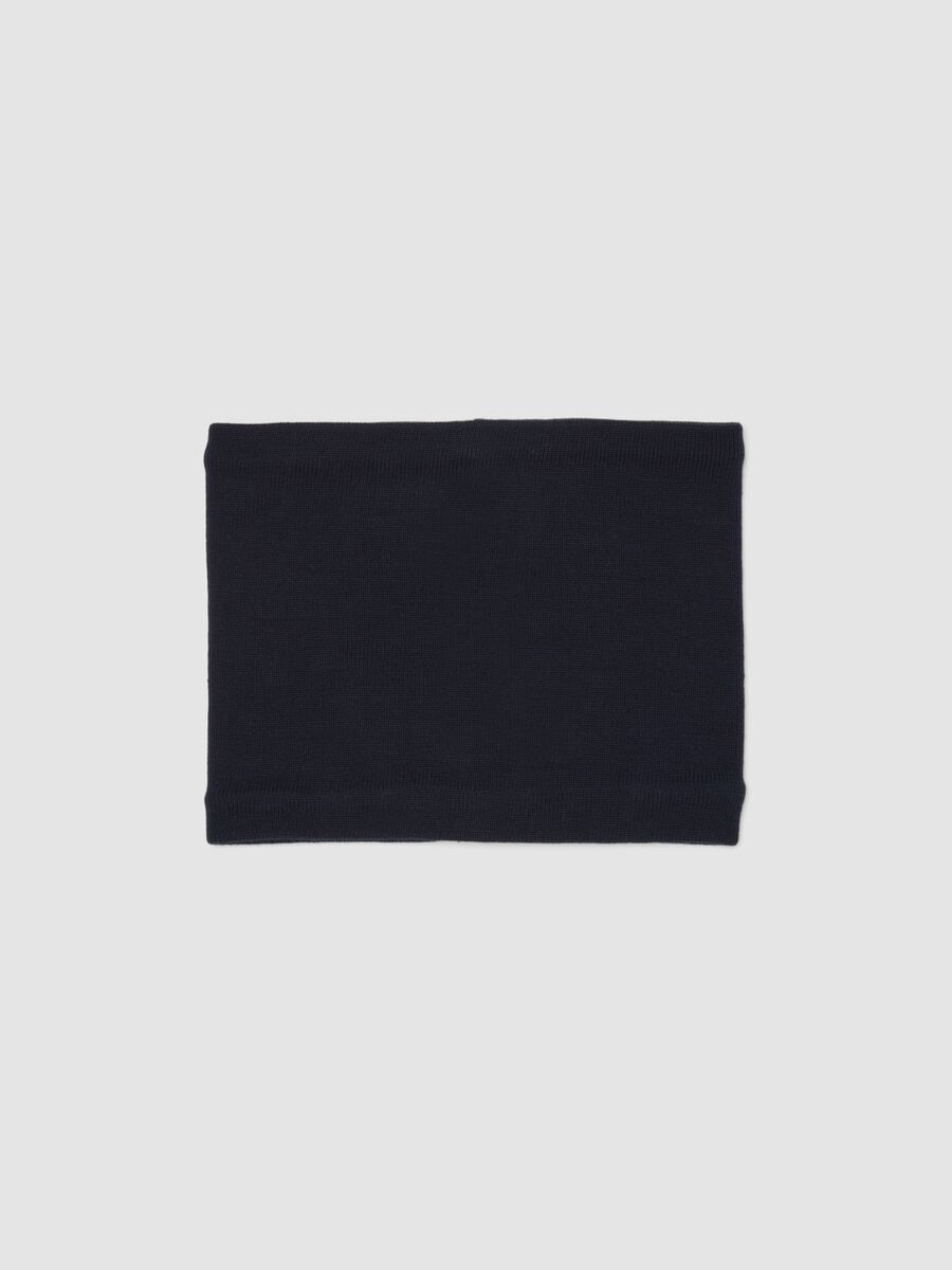Blue cotton-blend scarf_0