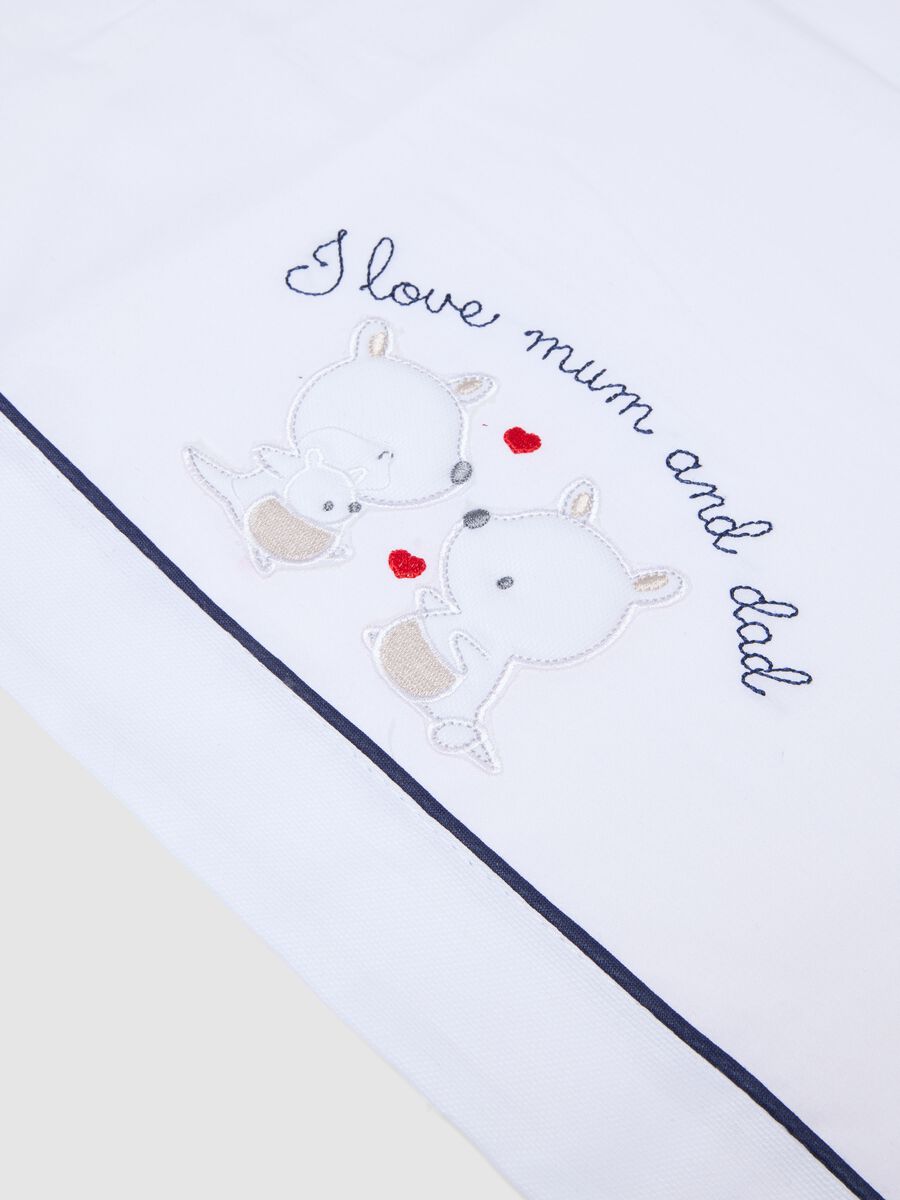 Lenzuolino in puro cotone bianco per neonati_1