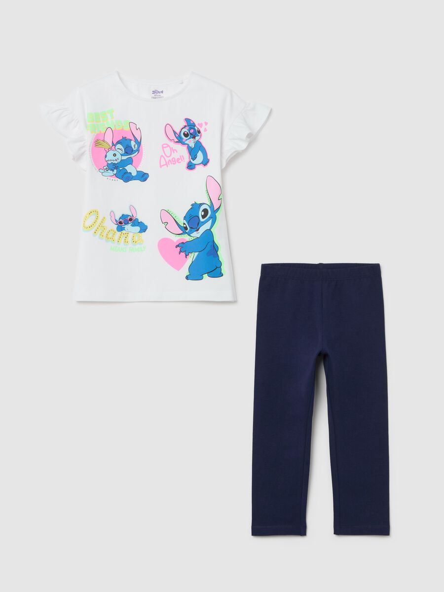 Stretch cotton jogging set with Stitch print_0