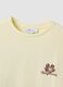 Yellow pure cotton T-shirt with contrast print, relaxed fit_5