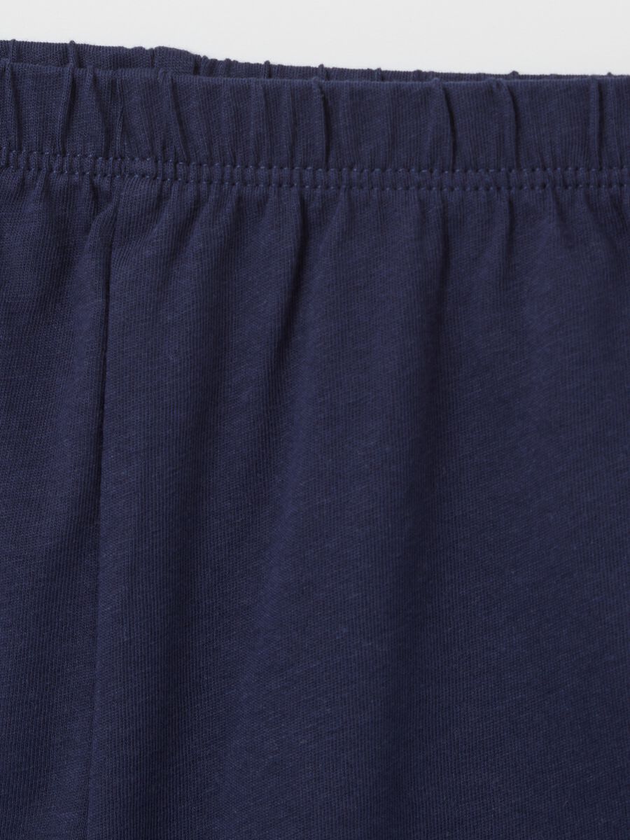 Yellow and blue pyjamas in cotton with print_3