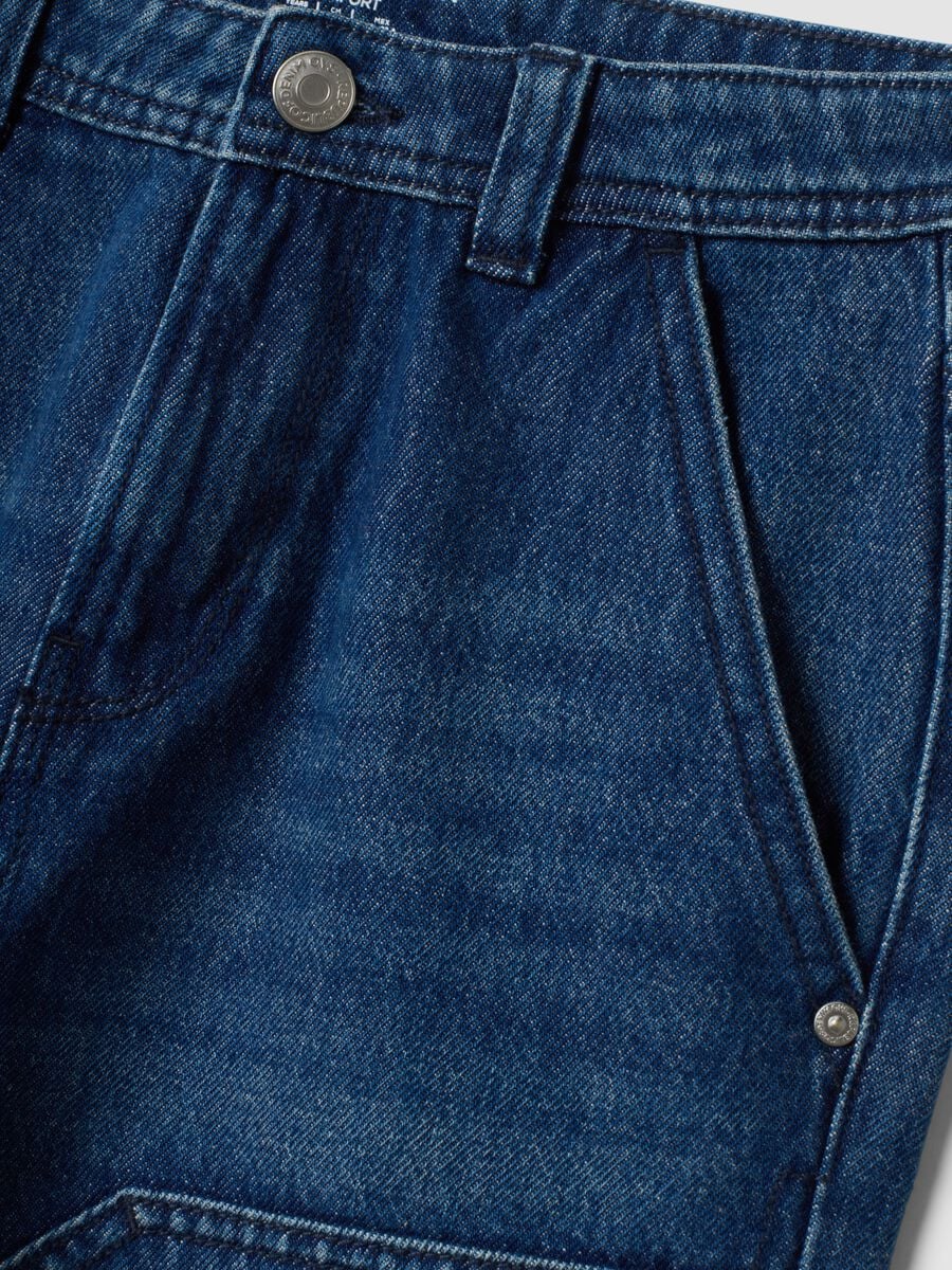 Blue pure cotton jeans with comfort-fit pockets_1