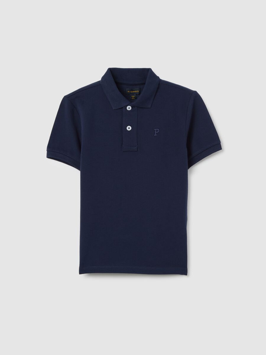Blue Cotton Polo for Kids_3