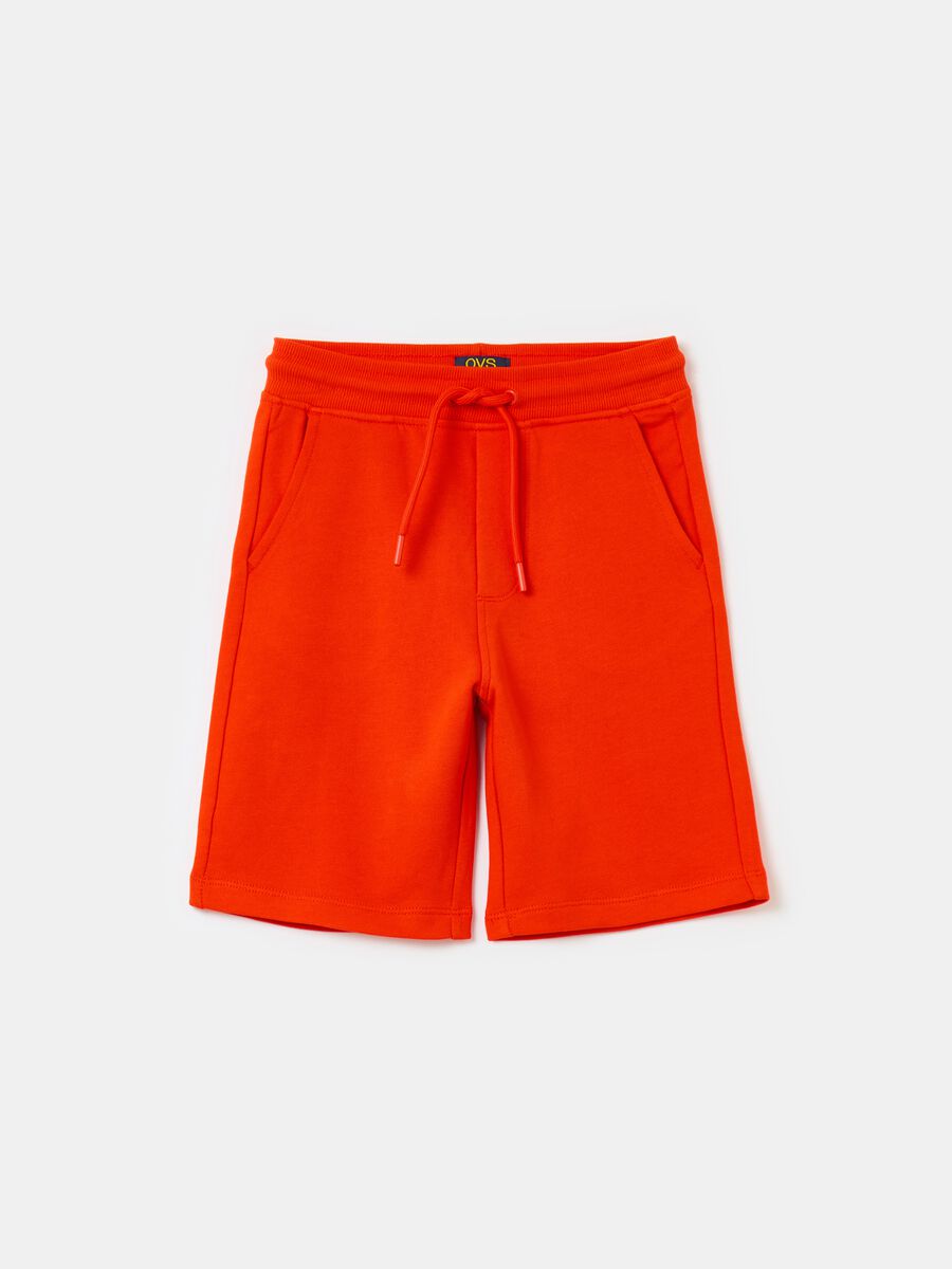 Essential Bermuda shorts in organic cotton fleece_0