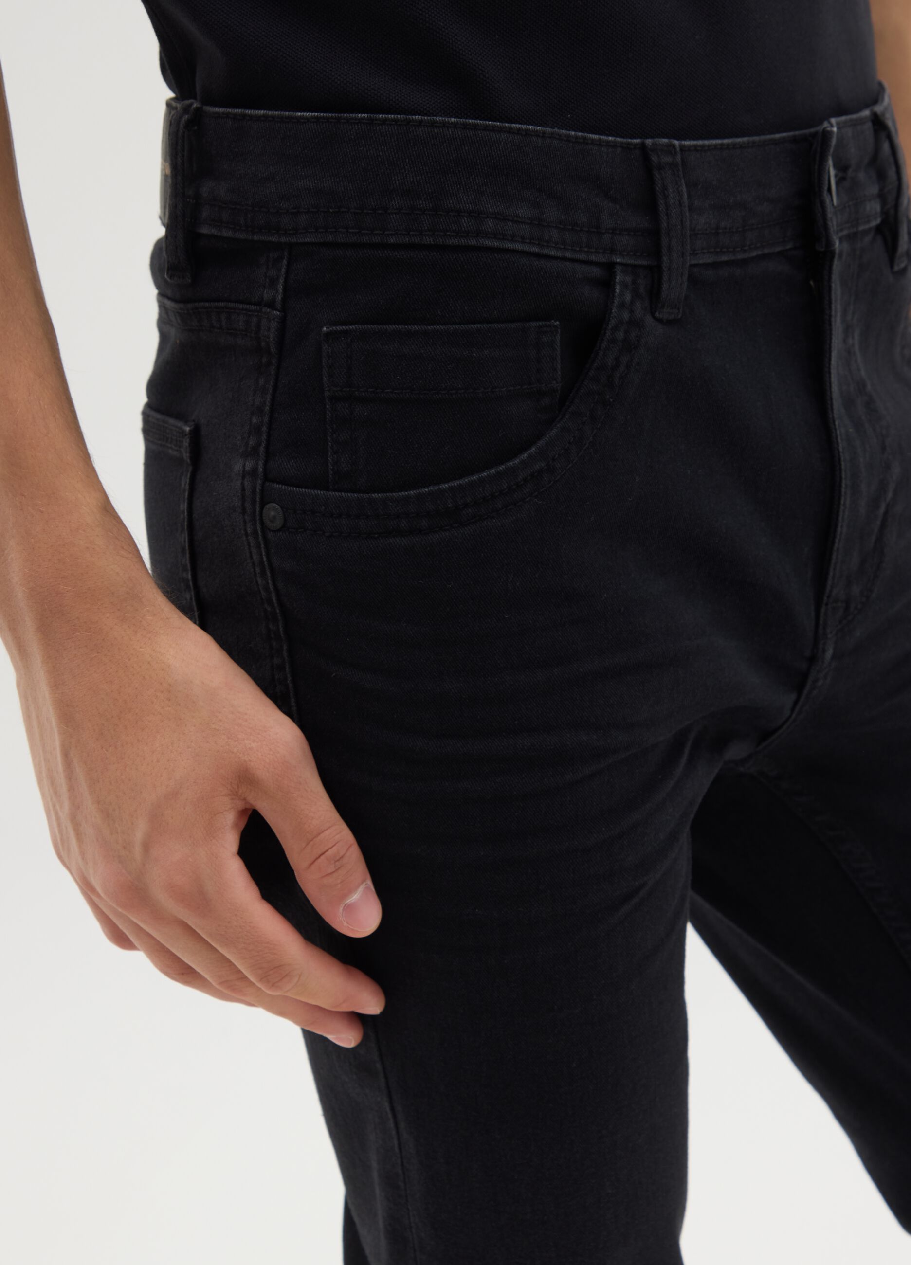 Men's Super Skinny Black Denim Jeans