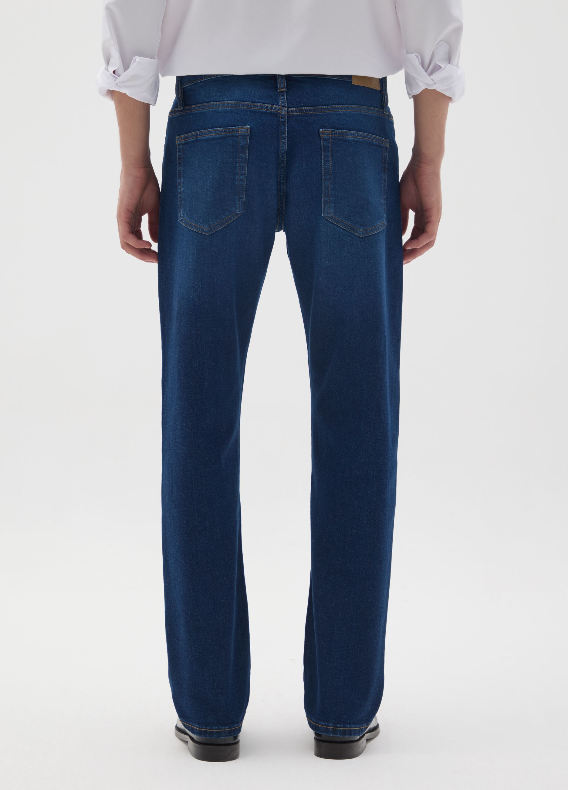 Regular fit blue denim jeans