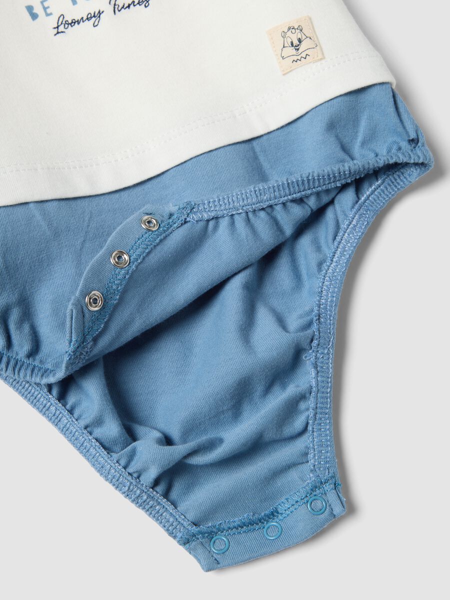 Body in puro cotone multicolor da neonato con stampa Looney Tunes_2