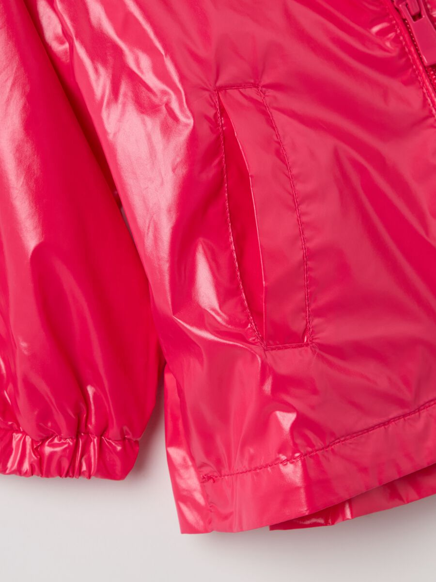 Waterproof jacket with hood and flounce_3