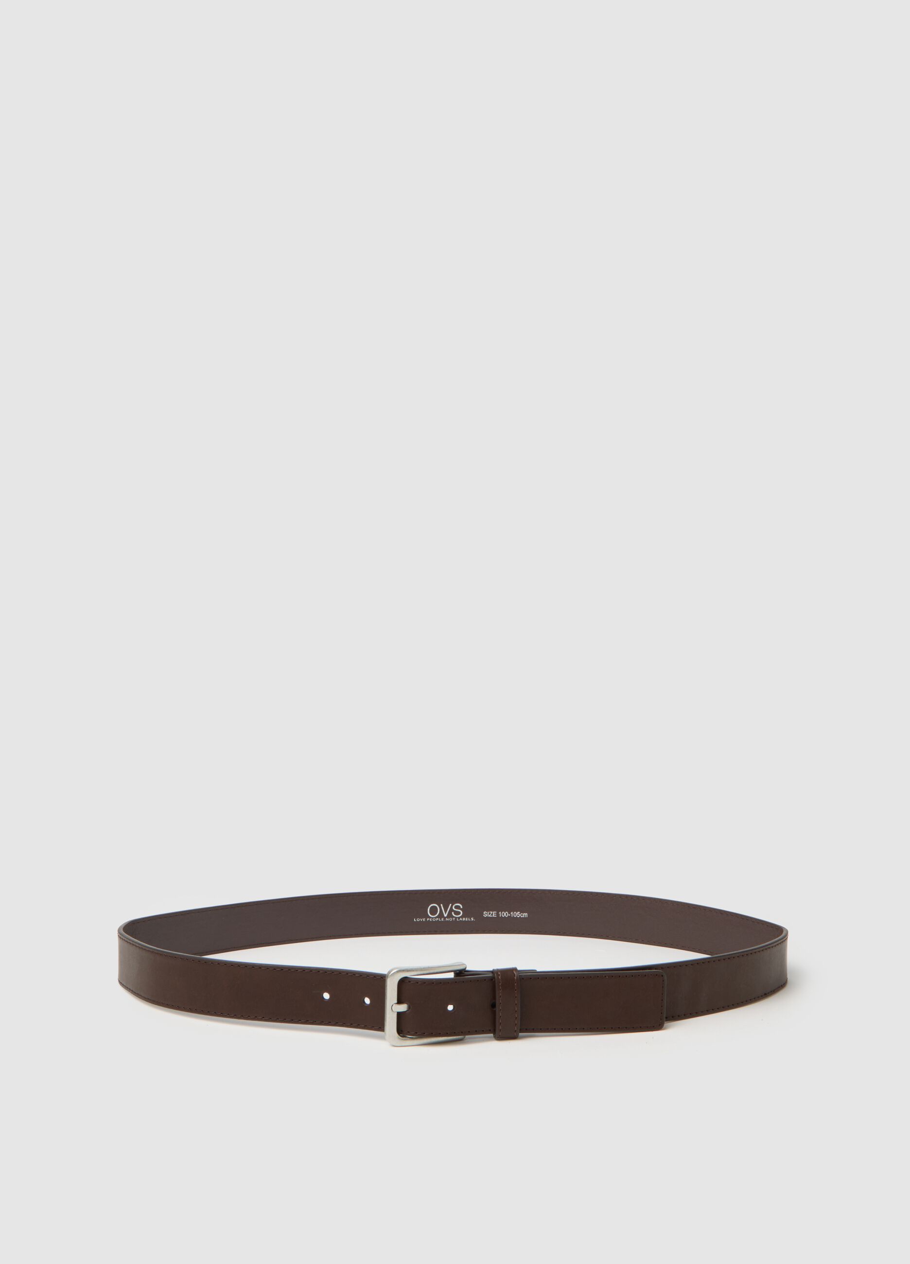 Brown genuine leather belt