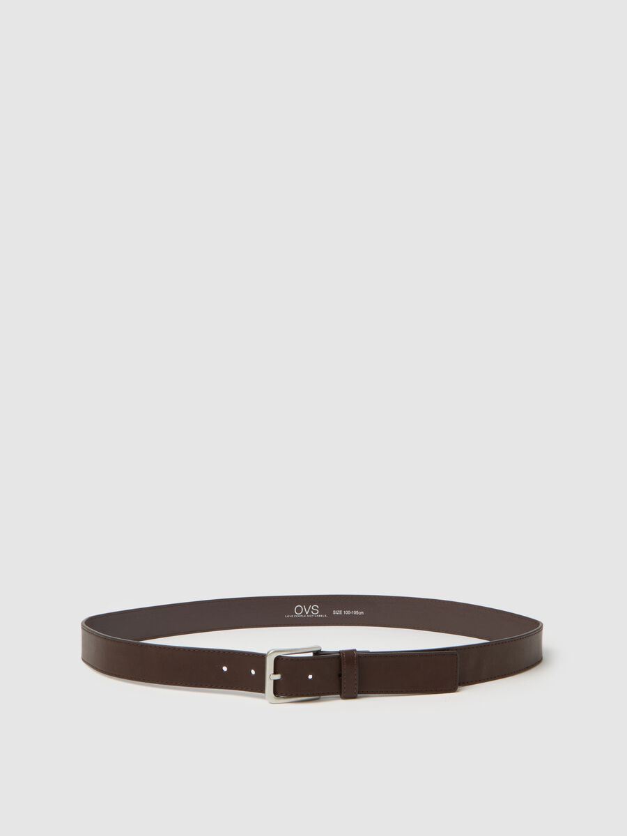 Brown genuine leather belt_0