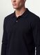 Blue long-sleeve organic cotton piqu&eacute; polo shirt, regular fit_2