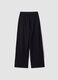 Blue stretch wide-leg trousers_5