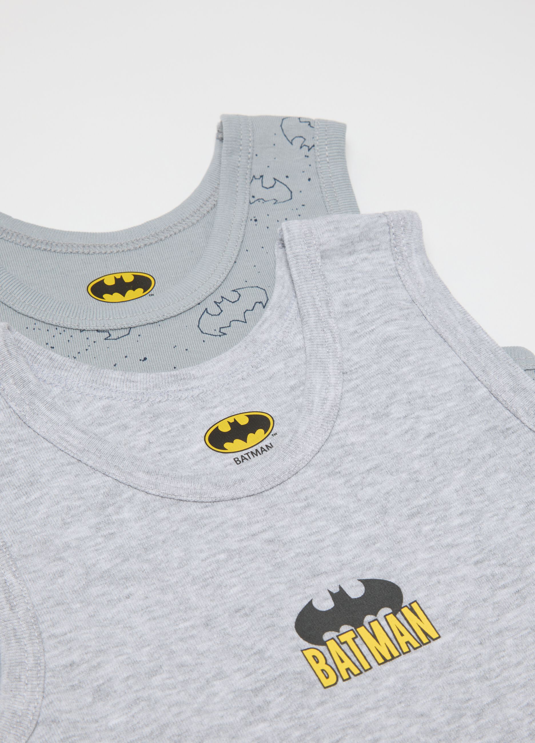 Multicolour pure cotton boys' tank top two-pack