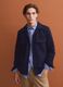 Blue wool and viscose-blend shacket with buttons, oversized fit_2