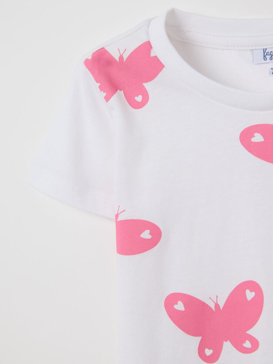 White cotton T-shirt with print_2