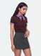 Brown fitted stretch-cotton T-shirt with contrast trims_0
