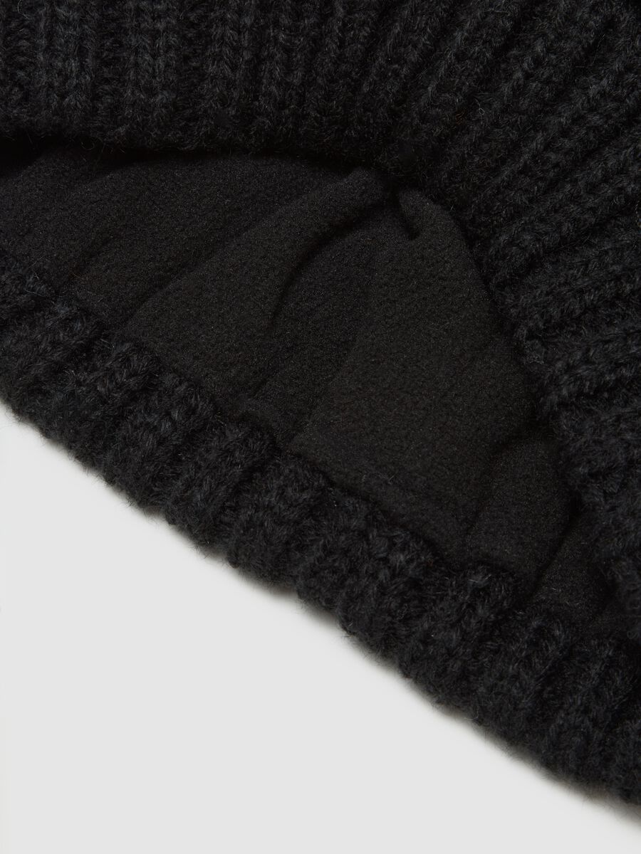 Ribbed Knit Hat with Pompon ALTAVIA WITH DEBORAH COMPAGNONI_3