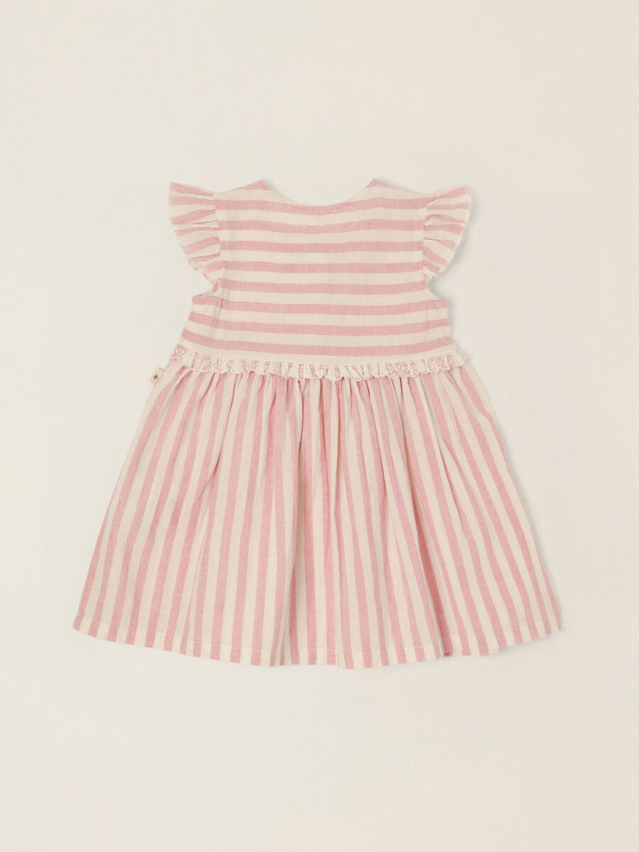 Vestito misto lino a righe IANA_1