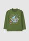 Green pure cotton regular fit children's shirt_0