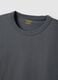 Grey crew neck T-shirt in pure cotton with relaxed fit_1