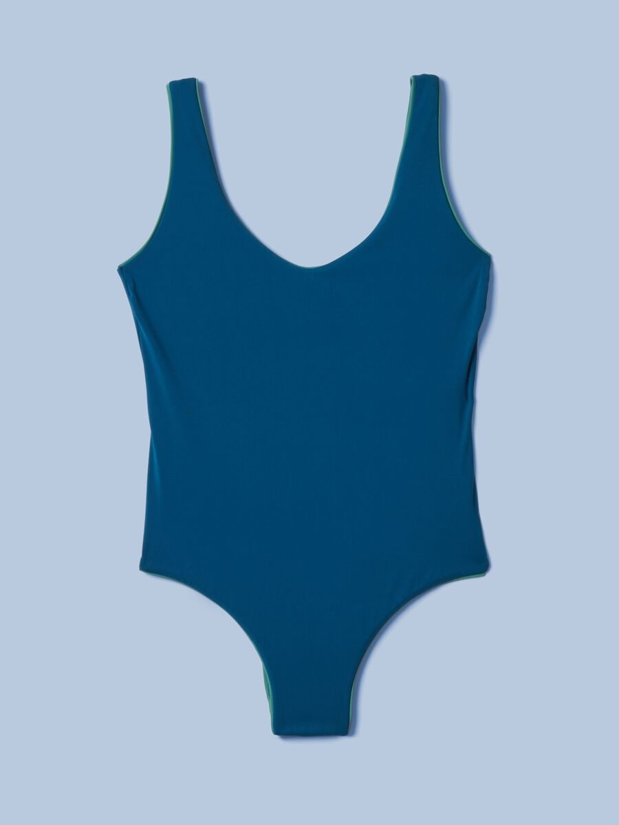 Blue stretch fabric swimsuit_4