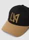 Black and beige pure cotton baseball cap with Los Angeles FC embroidery_2