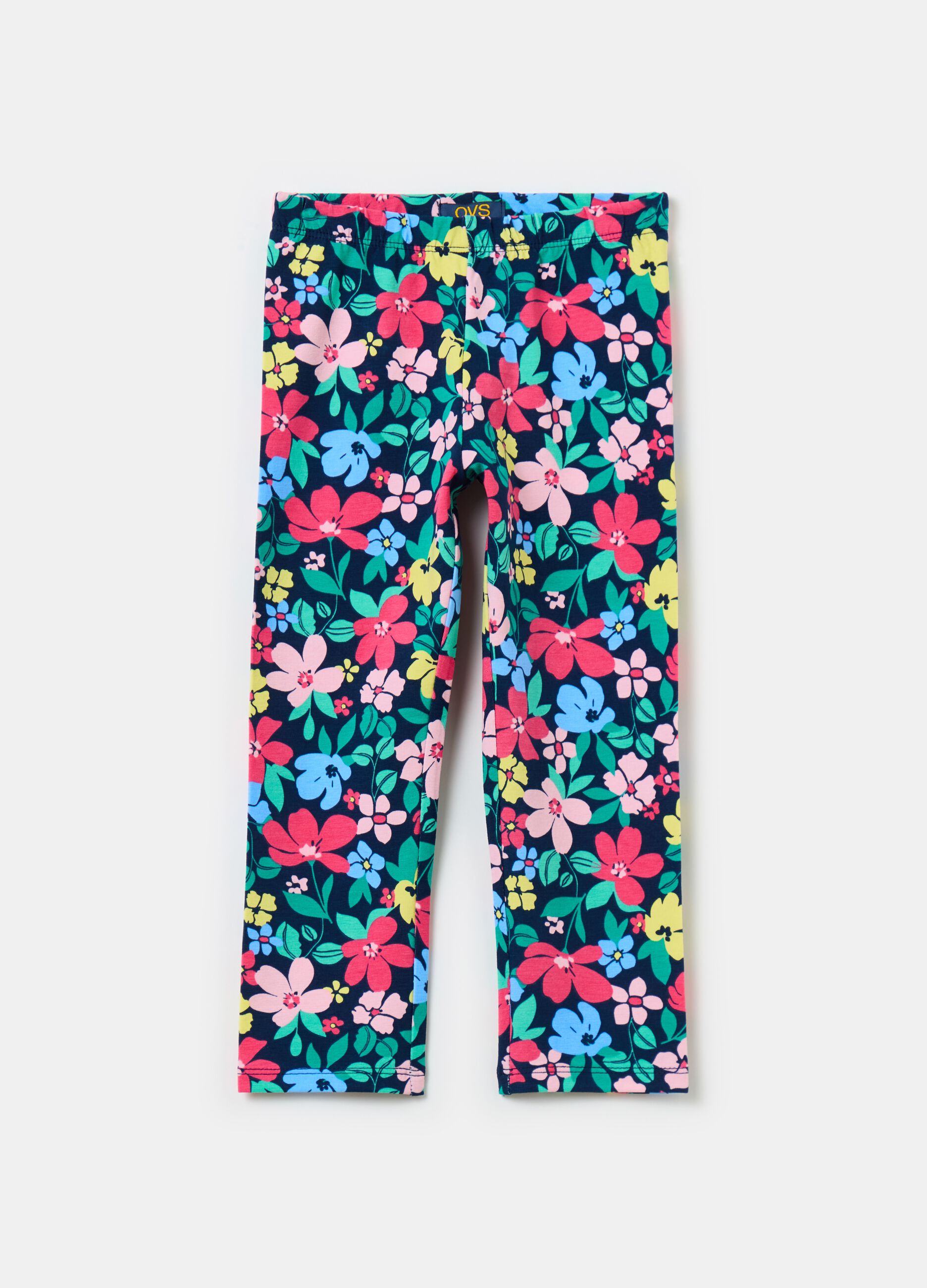 Three-quarter leggings with print