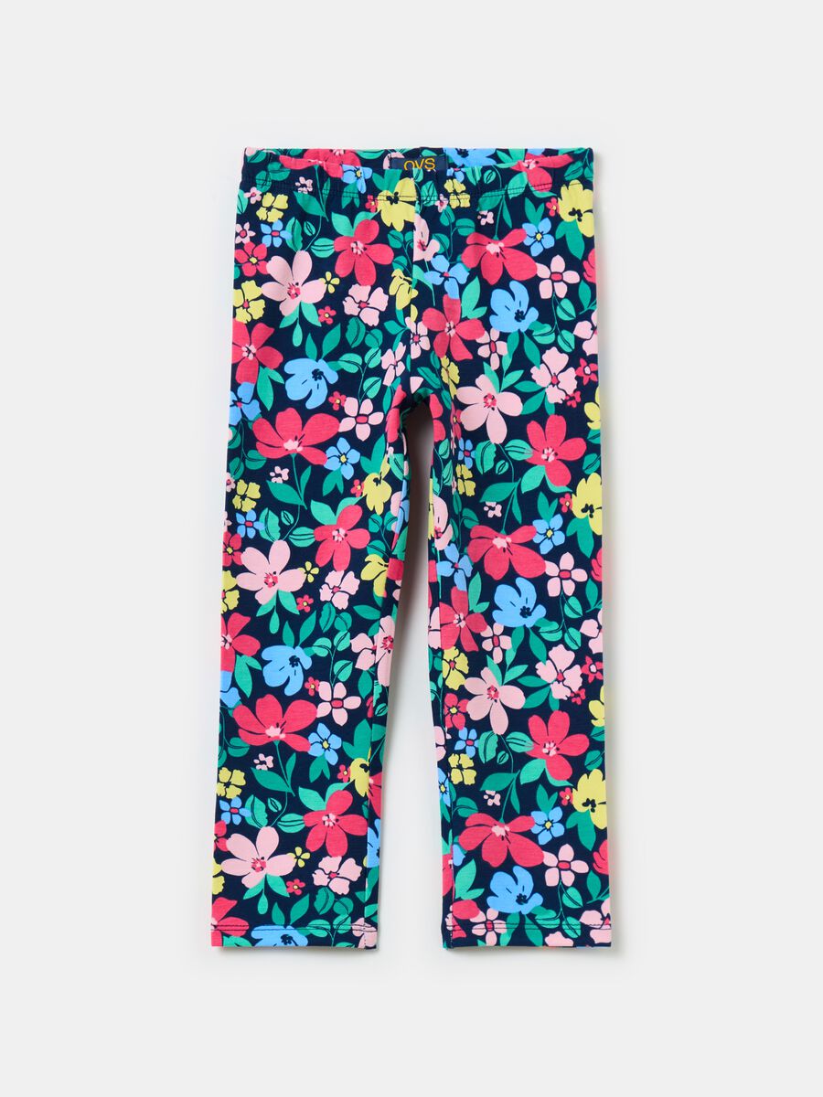 Three-quarter leggings with print_1