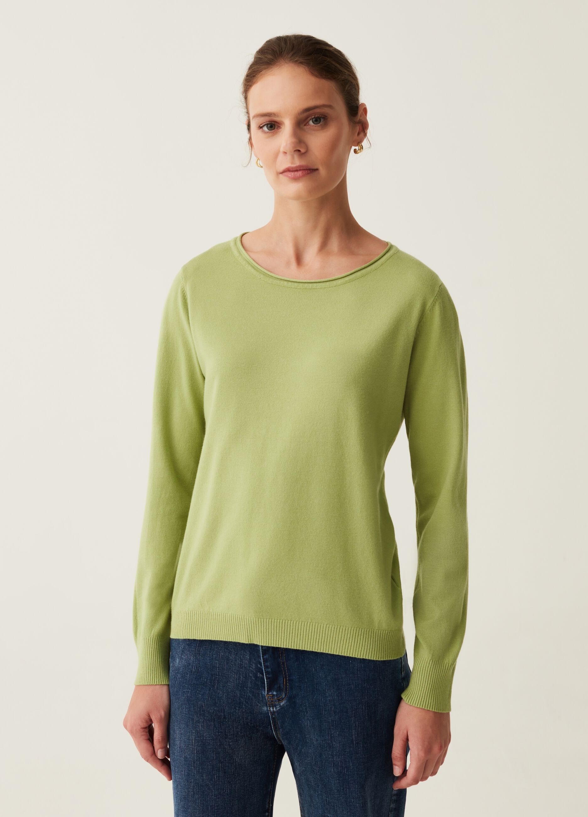 Maglia girocollo a maniche lunghe_1
