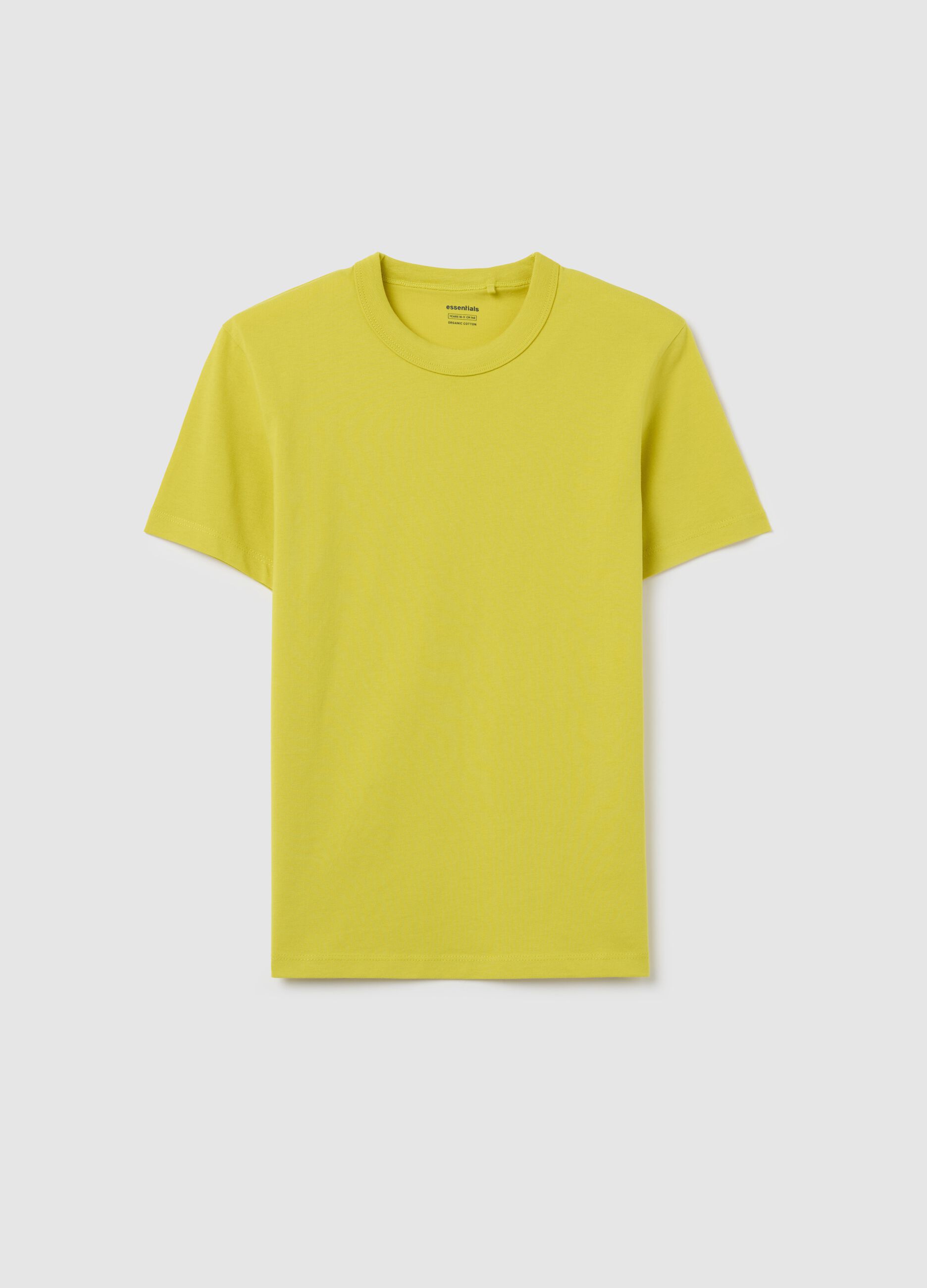 Essential yellow T-shirt in organic cotton