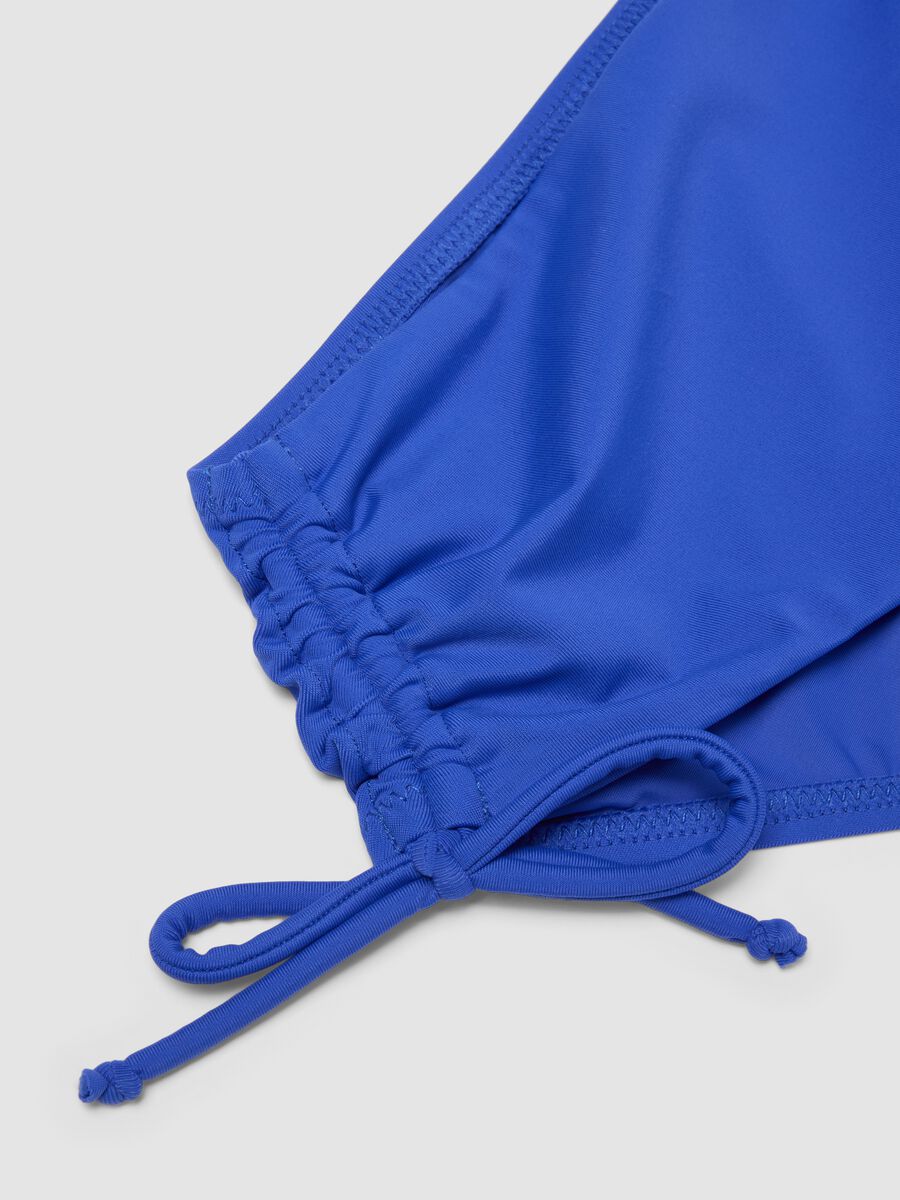 Slip da mare in tessuto elasticizzato blu con vita alta_5