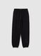 Girls' Black Cotton Jogger Trousers_0